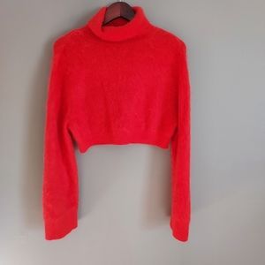 & Other Stories Cropped Cowl Neck Mohair Sweater Size Medium